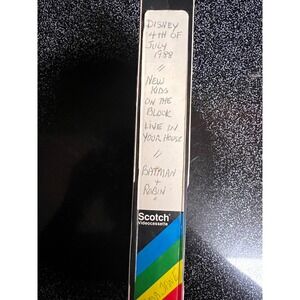 Scotch VHS Tape Recorded Disney 4th of July 1988 NKOTB Batman Robin